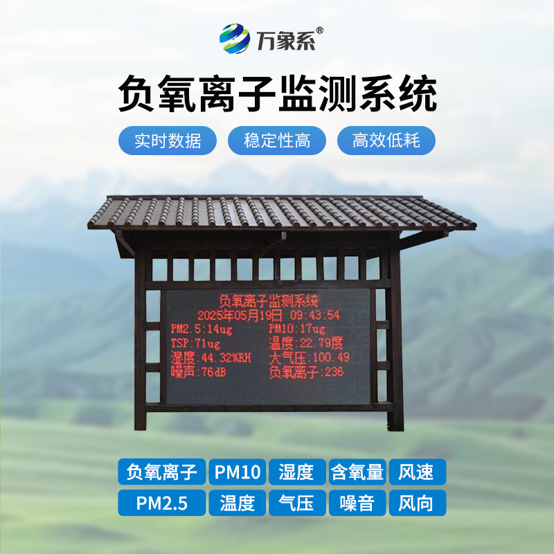 景區(qū)新名片——防腐木負氧離子監(jiān)測系統(tǒng)